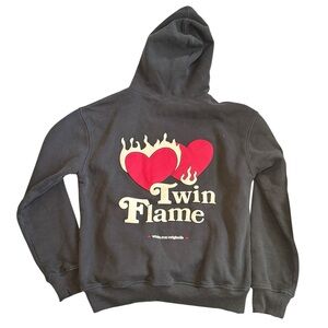 White Fox Twin Flame Graphic Hoodie